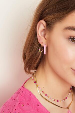 Kleurrijke ketting oorbellen - #summergirls collection Goud Stainless Steel h5 Afbeelding3